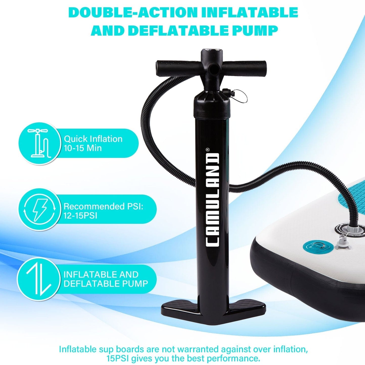 Inflatable Paddle Board Stand up Adults with Adjustable Paddle and Removable Fin Orange