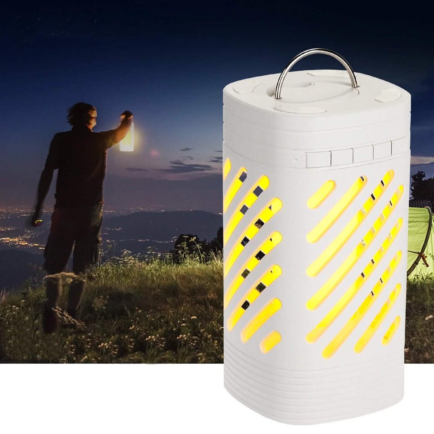 LED Smart Touch Bluetooth Speaker Rechargeable Camping Lamp