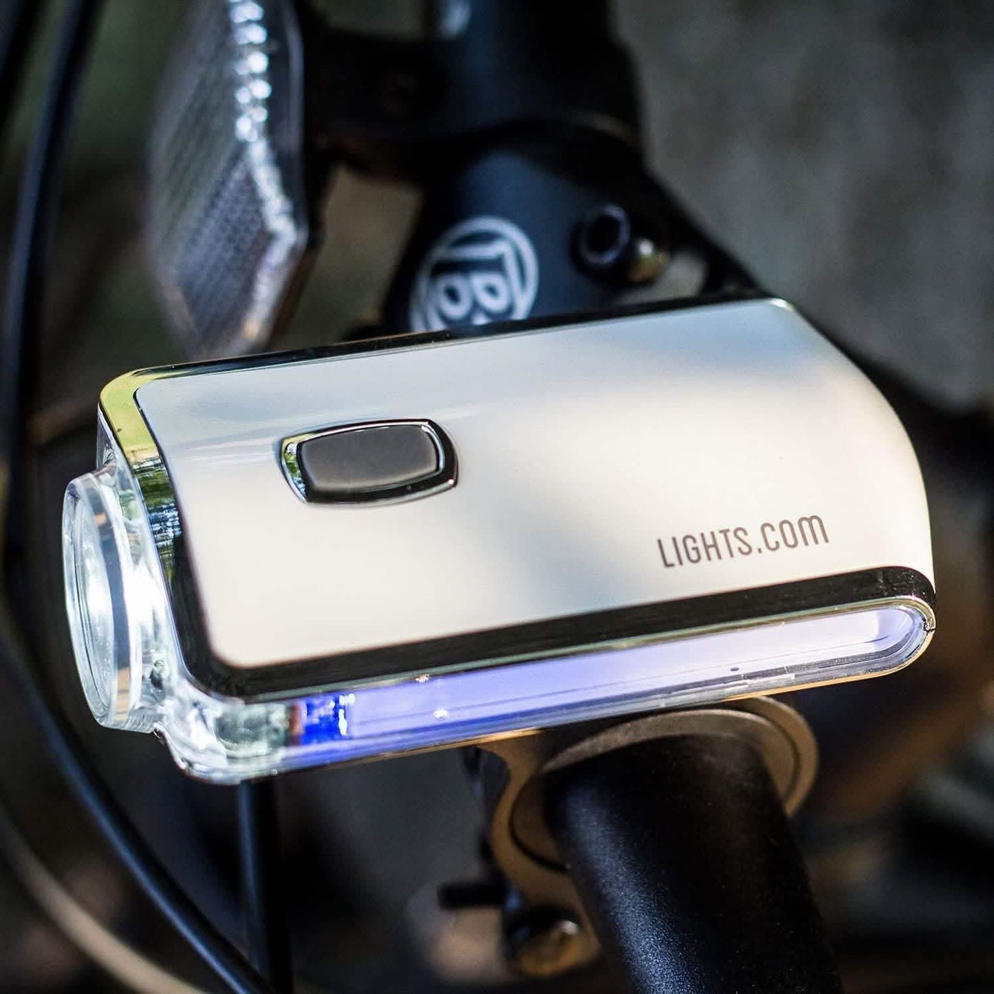 Prospect Park Compact Super Bright LED Bike Light with Blue Side Warning Lights