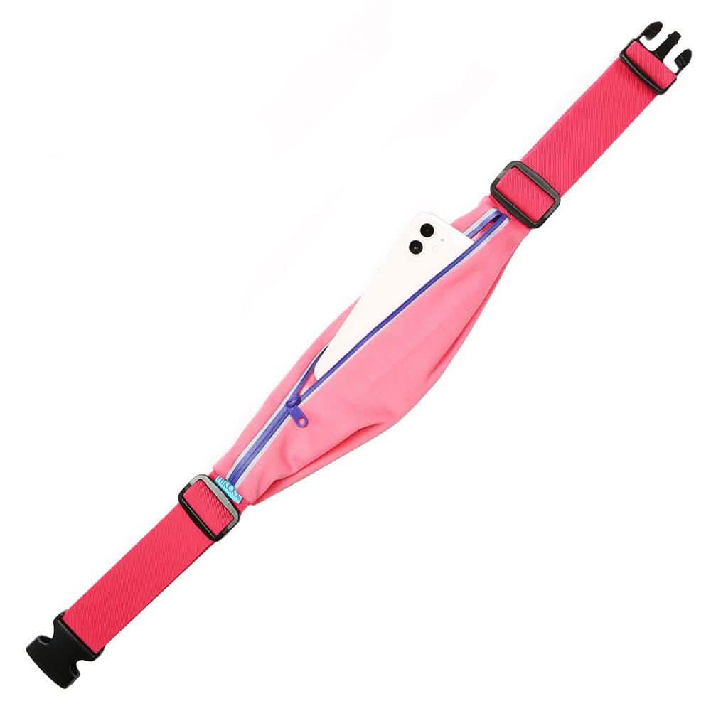 Running Belt Adjustable Waist Pack and Phone Holder with Reflective Zipper
