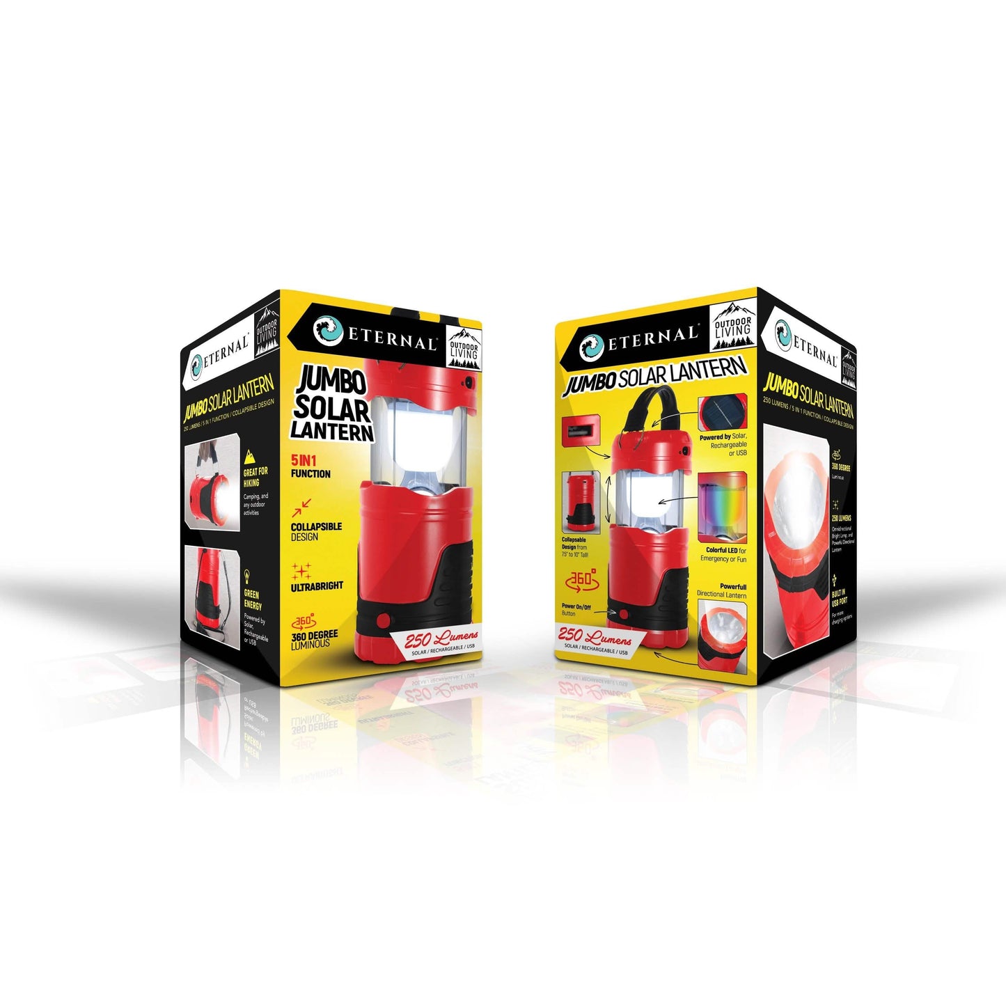 360-Degree Solar Powered LED 5-in-1 Lantern