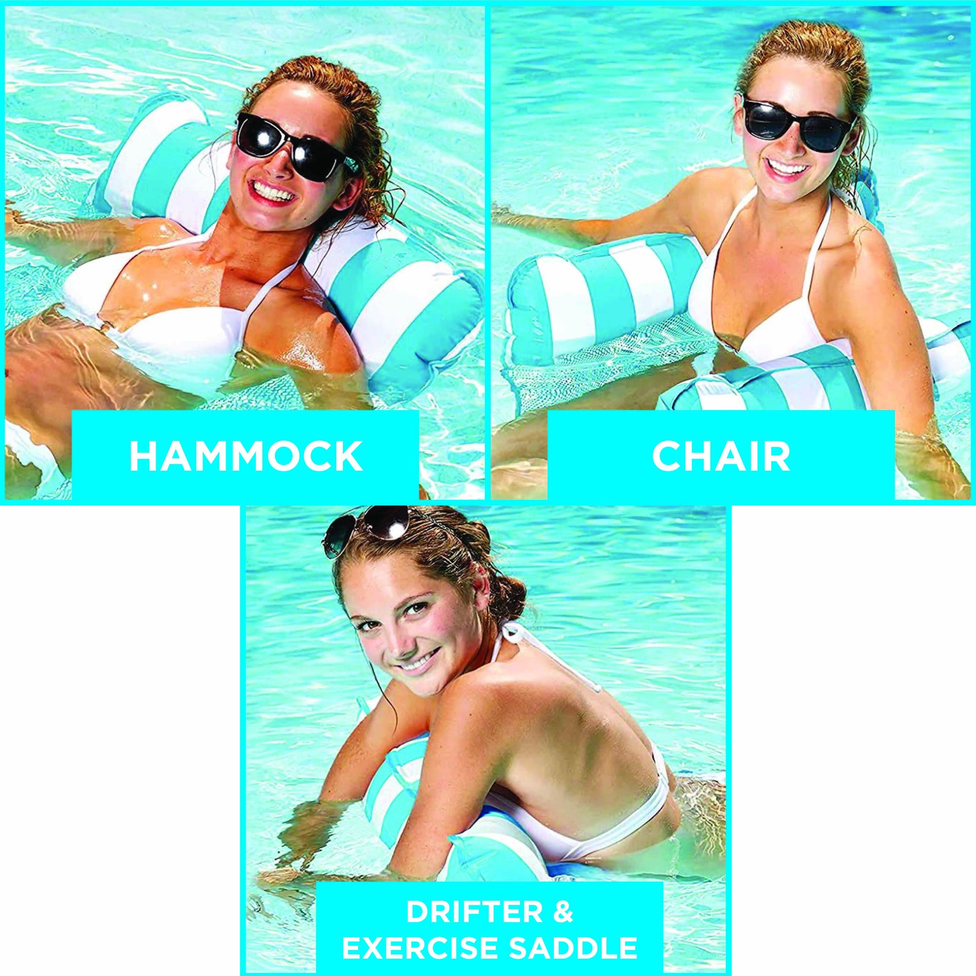 4-in-1 Monterey Multipurpose Saddle, Lounge Chair, Hammock and Raft