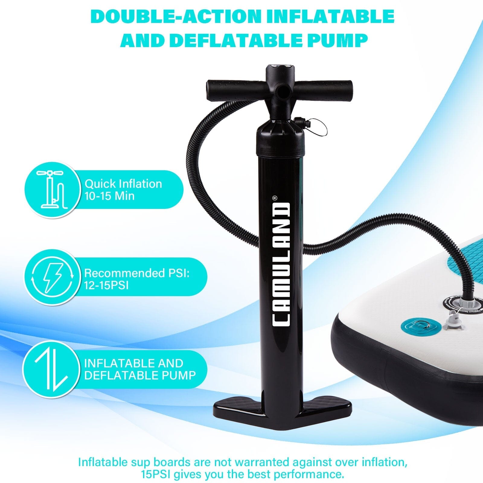 Inflatable Paddle Board Stand up Adults with Adjustable Paddle and Removable Fin Orange