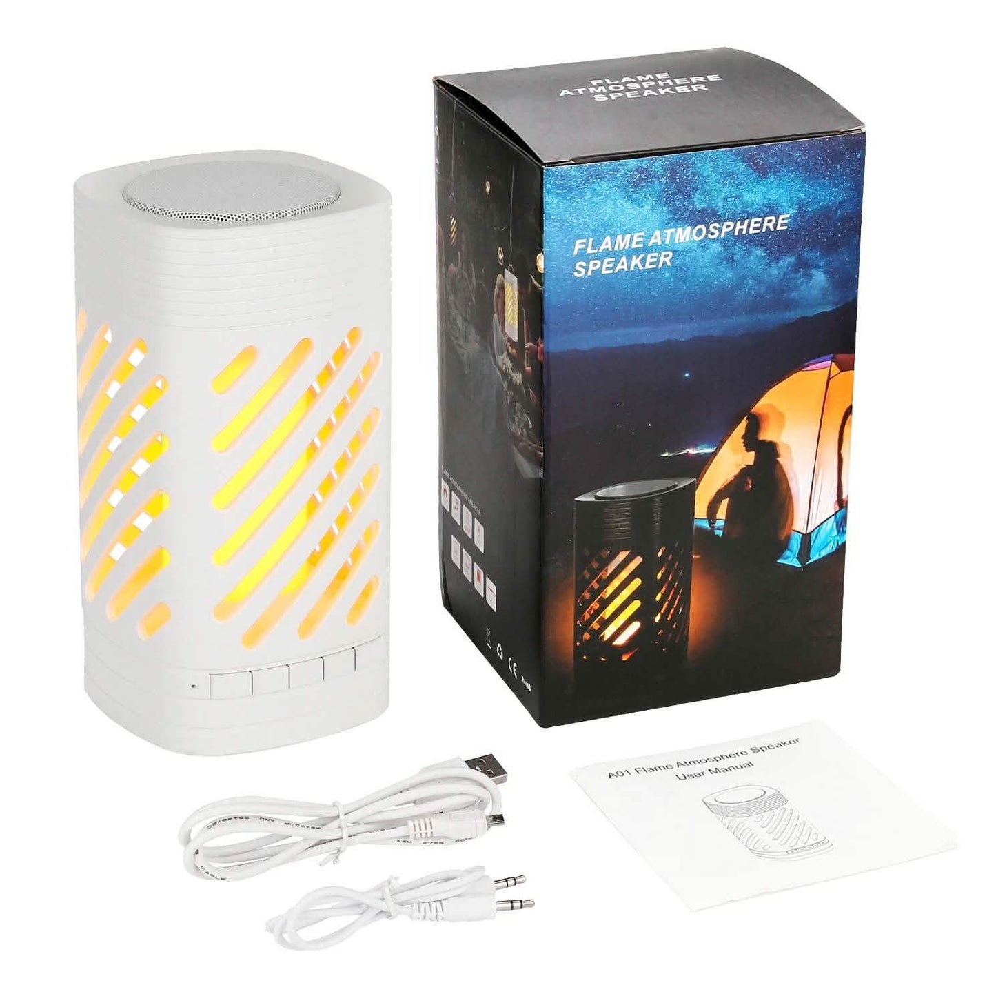 LED Smart Touch Bluetooth Speaker Rechargeable Camping Lamp